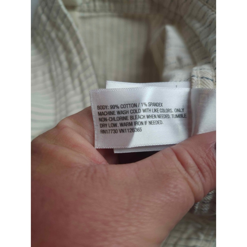 Universal Thread Sailor Wide Leg Pinstripe Pants Cream Navy Blue 14R High Rise - Picture 7 of 9